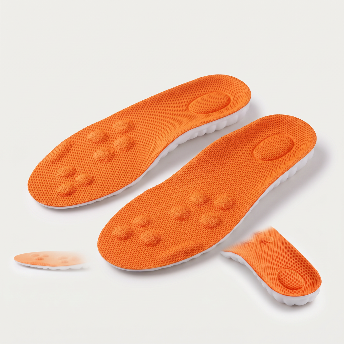 Tretwohl Druckpunkt-Sohlen in Orange